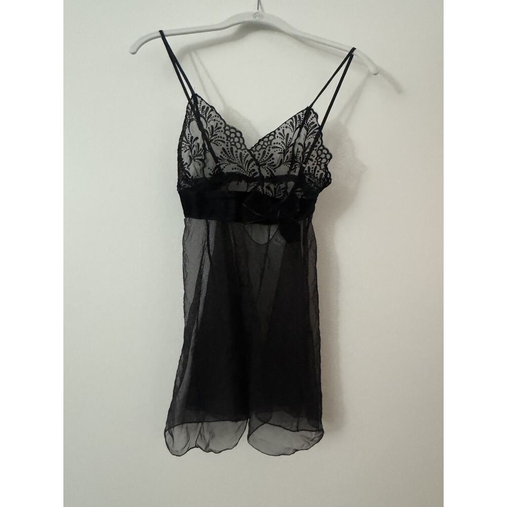 BABY DOLL Y2K VINTAGE SLIP NIGHTIE LINGERIE VICTORIAS SECRET SHEER sz XS
